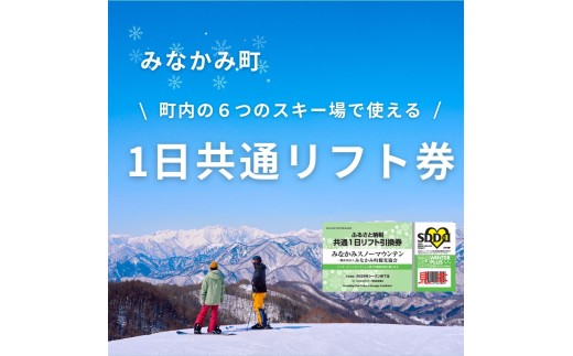 みなかみ町内スキー場 ふるさと納税共通1日リフト券（引換券）１枚