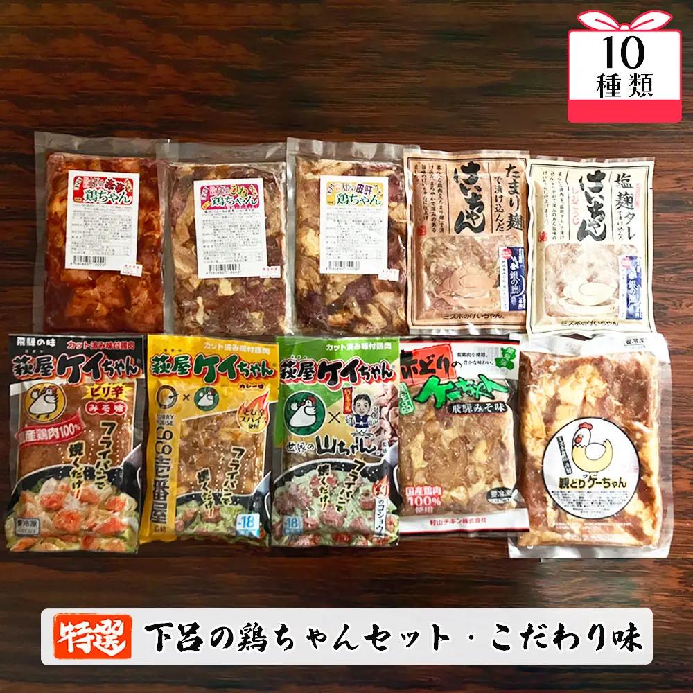 やましげ特撰「下呂の鶏ちゃんセットD・こだわり味」10種類（計10袋）【83-12】