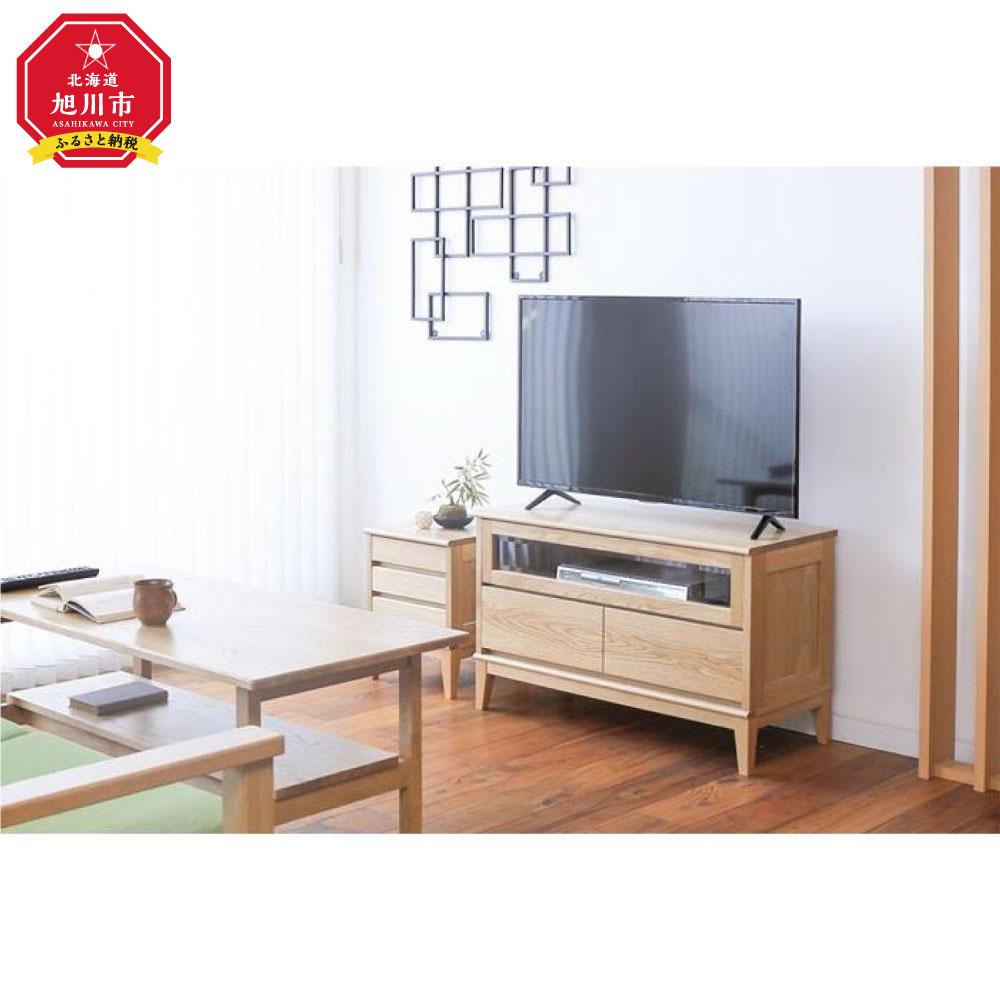【ふるさと納税】旭川家具 MUKU工房オリジナル ムク TVボード 90 ナラ 【 国産 無垢 インテリア 木製 収納 ナチュラル テレビボード テレビ台 ローボード AVボード リビング 北海道 】 _03240 | インテリア ファニチャー 人気 おすすめ 送料無料
