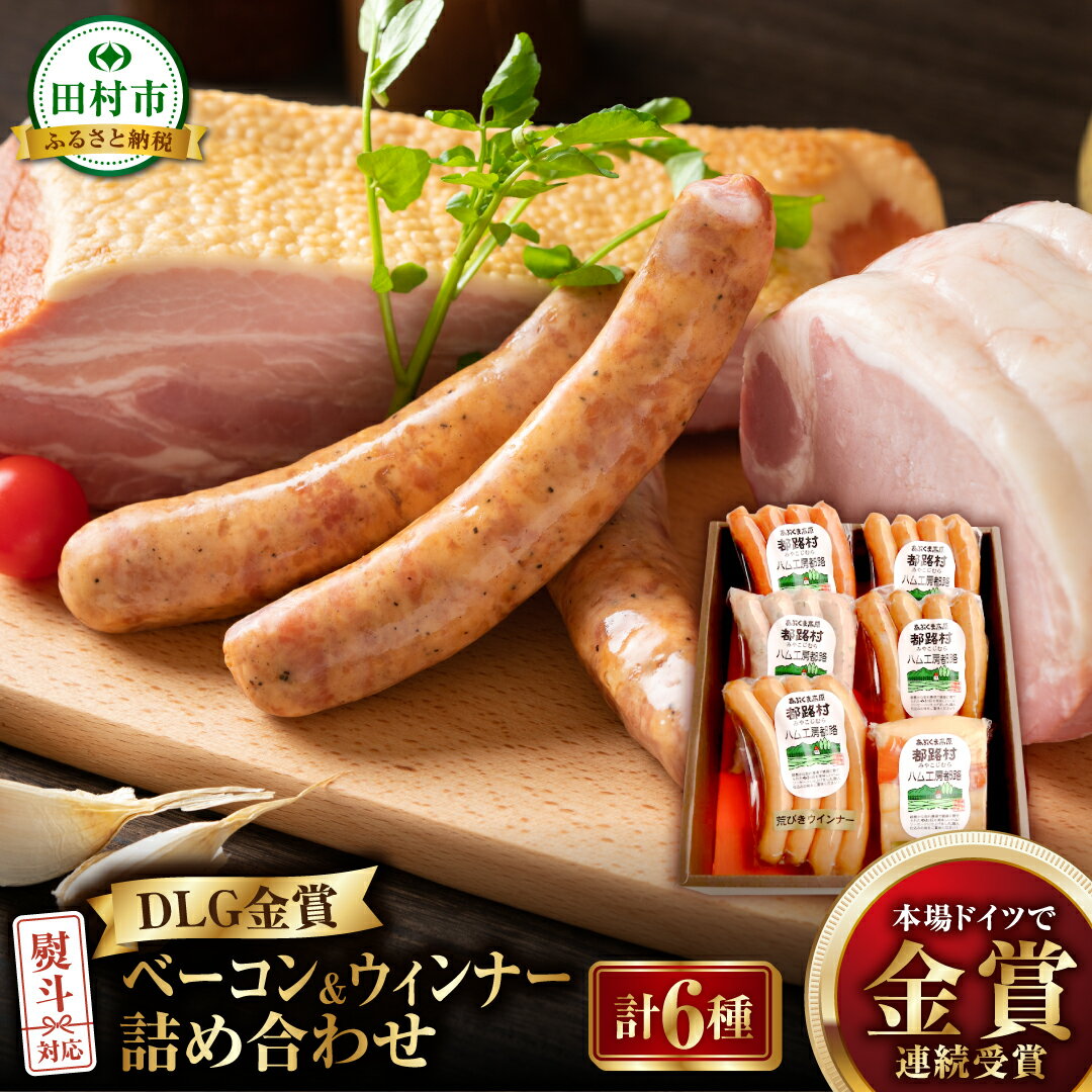 【ふるさと納税】 DLG金賞ベーコンとウィンナー 6種 詰め合わせ やまと豚 DLG 金賞 年内発送 ギフトセット 贈答 お中元 お歳暮 お祝い のし 熨斗 贈り物 お取り寄せ グルメ ギフト プレゼント人気 ランキング おすすめ おかず 焼くだけ 福島県 田村市 ハム工房都路