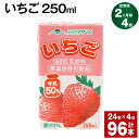 【ふるさと納税】【定期便】【2ヶ月毎4回】いちご 250ml 24本 計96本（24本×4回） いちごミルク いちご果汁 苺 イチゴ 牛乳 乳飲料 ジュース ドリンク 熊本県産 国産 九州 熊本県 菊池市 送料無料