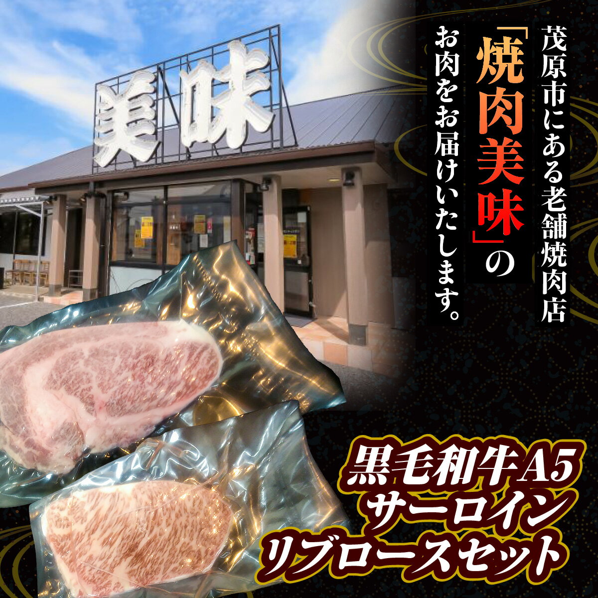 【ふるさと納税】黒毛和牛A5　サーロイン、リブロースセット　MBAV005