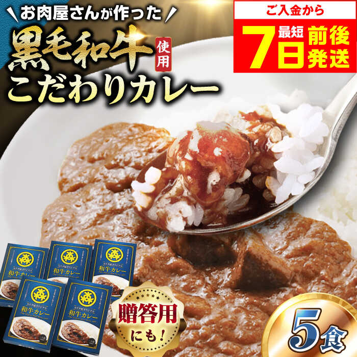 【ふるさと納税】モリタ屋オリジナル和牛カレー5箱 カレー レトルト 肉 お肉 和牛 大阪府高槻市/株式会社ミートモリタ屋[AOAI006]
