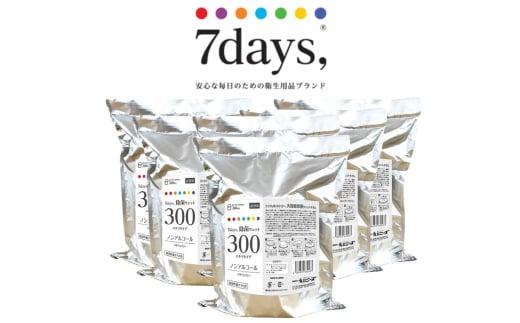 【7days, 除菌ウェット300】【詰替用6個(300枚入り)】ノンアルコール 大容量 災害 備蓄 ローリングストック 防災グッズ 備蓄用 日用品 消耗品 ウェットティッシュ ウェットシート 人気日