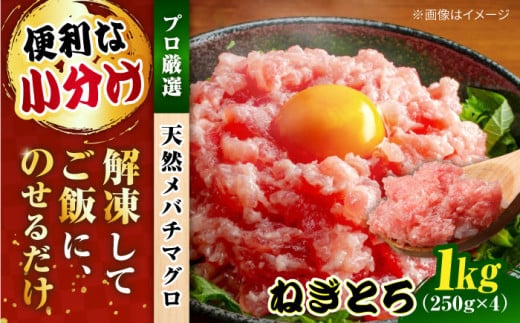 まぐろ ねぎとろ 約1kg（約250g×4パック） 鮪 マグロ 魚 ネギトロ まぐろのたたき 横須賀【横須賀商工会議所 おもてなしギフト事務局（本まぐろ直売所）】 [AKAK005]