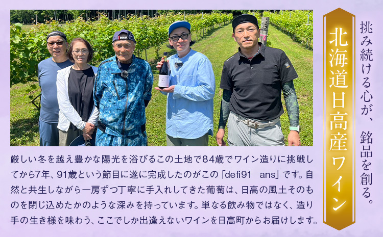 defi 91 ans ワイン1本 750ml 赤ワイン ワイン ギフト 馬場 幸一 《7-14日以内に出荷予定(土日祝除く)》北海道 日高町 ワイン wine お酒 飲料---26_hohdk_bk