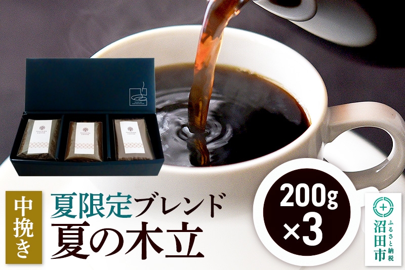 
            夏季限定 ブレンドコーヒー 中挽き「夏の木立」200g×3袋 土田商店
          