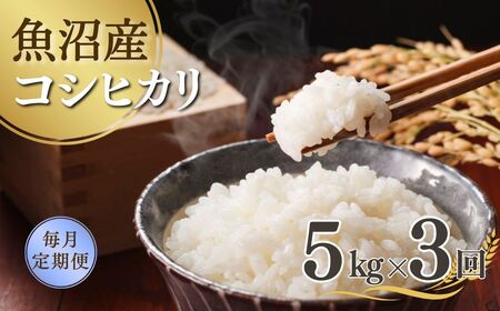 【先行予約 定期便】令和7年産新米 魚沼産コシヒカリ 5kg×全3回 吉兆楽 コシヒカリ コシヒカリ コシヒカリ