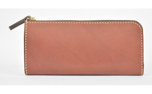 栃木レザー使用｜滑らか本革Lジップ長財布｜Lzip wallet 01｜チョコ｜minca（全6色）