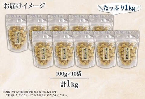 3344.ほたて 干し貝柱 ホタテ貝柱 帆立 貝柱 100g×10 計1kg 小分け ホタテ ほたて貝柱 海鮮 おつまみ 酒の肴 出汁 送料無料 北海道 弟子屈町