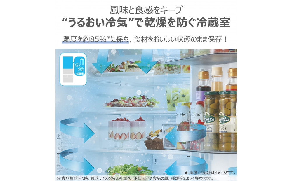 東芝　冷蔵庫【標準設置費込み】　601L　6ドア　両開き　冷凍冷蔵庫　GR-Y600FH(EC)