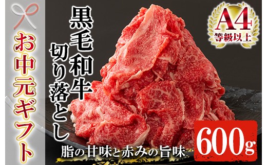 
                  【お中元】鹿児島県産 黒毛和牛 切り落とし 約600g（300g×2P）A4等級以上！冷凍 小分け 国産 鹿児島県産 黒毛和牛 焼肉 炒め物 ハヤシライス 肉じゃが 色んな料理に使いやすい!【00-030-11-R8OC】
                