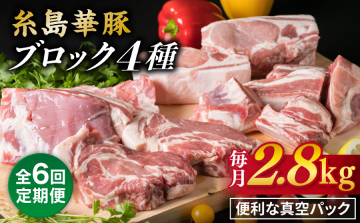 
【全6回定期便】【 盛り合わせ 】 糸島華豚 ブロック 肉4品盛合せセット 約2.8kg 糸島市 / 糸島ミートデリ工房 [ACA279]
