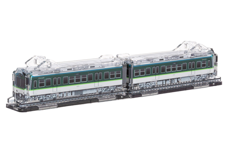 《京阪電車600形 立体組立キット「3Dアクデン」＋「駅名標付き水彩画台座」セット》｜京阪電車 600形 アクリルスタンド 立体組み立てキット アクスタ [1166]