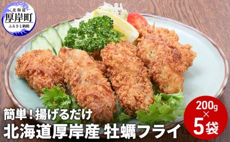 牡蠣フライ 200g 10粒入×5袋 (計1kg) 簡単！ 揚げるだけ 牡蠣フライ