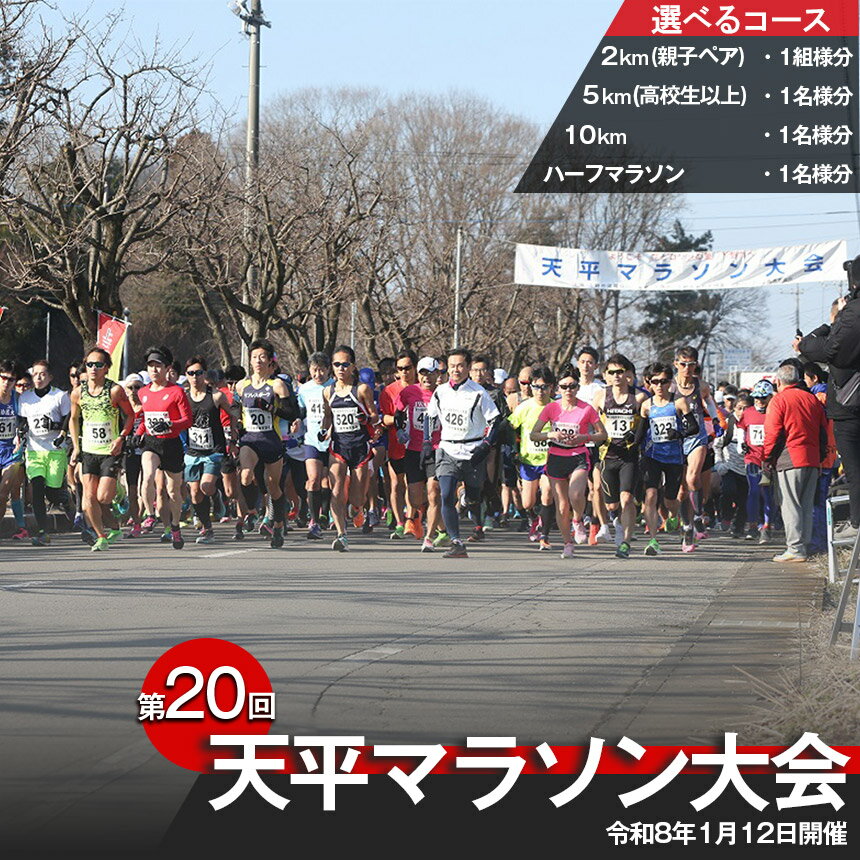【ふるさと納税】第20回下野市天平マラソン大会参加券 各種 数量限定 | 送料無料 ふるさと納税 マラソン 大会 親子 ペア 2km 5km 10km ハーフマラソン 1組 1名 栃木県 下野市