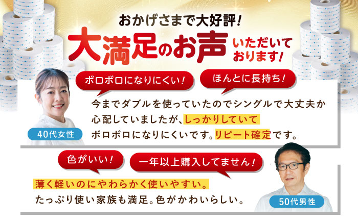 【2ケース】3倍長持ち トイレットペーパー サンハニー (水玉ブルー柄) 