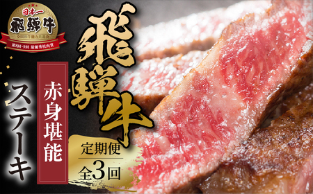 《定期便》全3回 飛騨牛 赤身 ステーキ 300g 飛騨高山ミート 赤身 [MZ108]