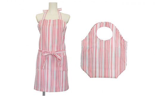 0478抗菌抗ウイルス エプロンセット（ピンク）