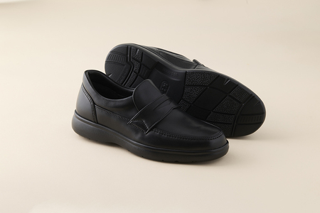 AKIO GOLF 2235 4E BL(クロ) ソフトシープ使用 25.0cm【(株)アキオ製靴】[Q9-15904-3]