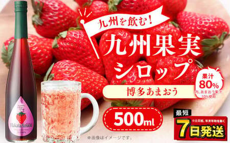 九州を飲む！九州果実 シロップ あまおう 500ml 1本 約25杯分 フルーツ 果物 いちご 苺 ジュース