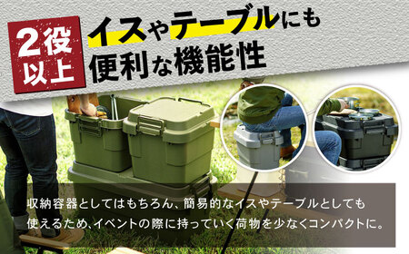 トランクカーゴ ベージュ Mサイズ 1個 / キャンプ ボックス 収納 アウトドア 防災 コンテナ ケース 道具箱 レジャー 釣り ギア 頑丈 キャンプ用品 インテリア / 恵那市 / 東谷株式会社　