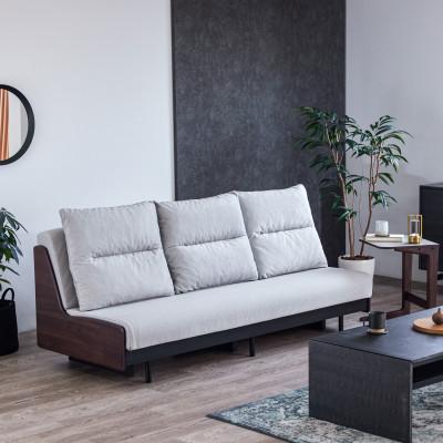 ふるさと納税 大川市 ソファベッド 幅200cm オルペ ごろ寝ソファ <ウォールナット×ライトグレー>モーブル 大川家具 |  | 01