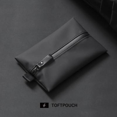 ふるさと納税 泉佐野市 タフトポーチ ブラック Mサイズ センターファスナー 約150mm×110mm G2820