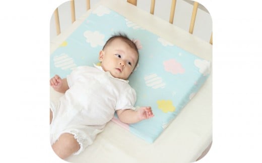 3134-9999-51■スリーピングピロー 吐き戻しを和らげる6重ガーゼ ベビー枕　くも