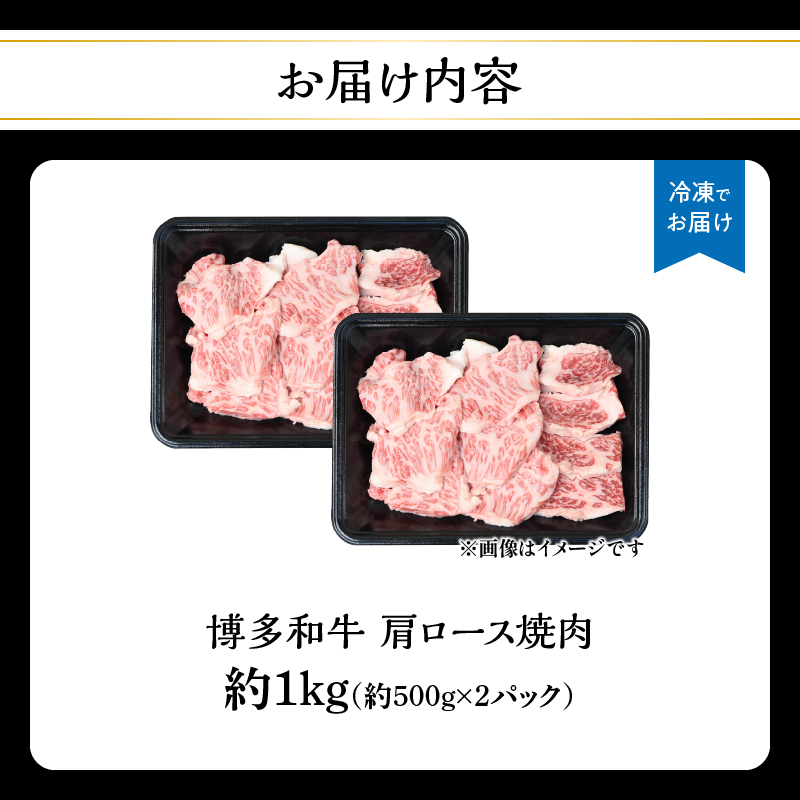 博多和牛 肩ロース焼肉 約1,000g