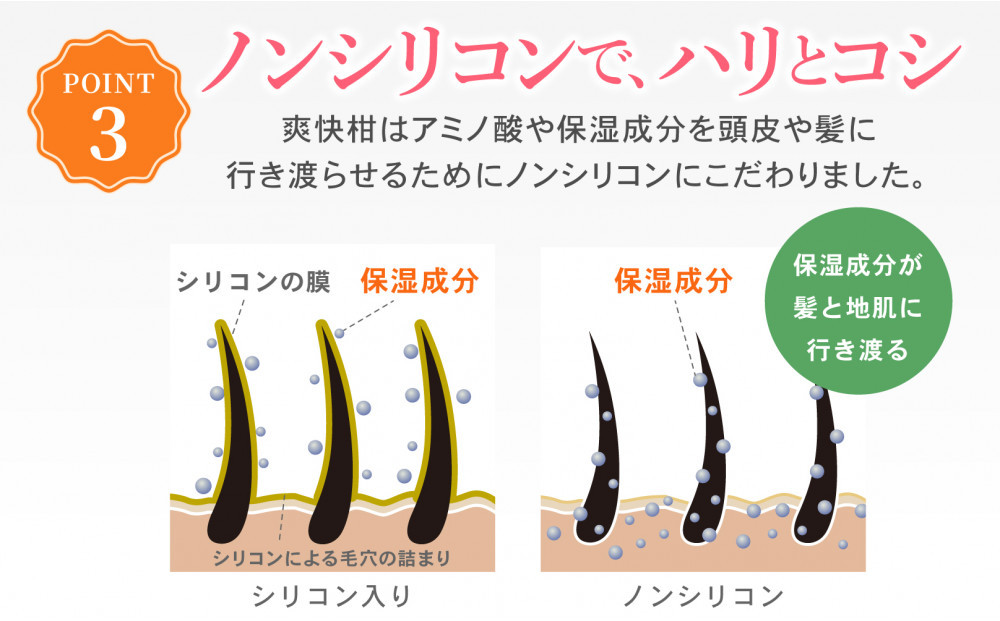 薬用 ノンシリコン アミノ酸 シャンプー 爽快柑 500ml×4本セット 医薬部外品 頭皮ケア リンス不要 オールインワンシャンプー ふけ かゆみ