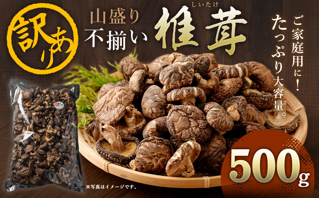 
            015-1185x1 山盛り 不揃い 椎茸 500g 訳あり 乾燥椎茸 きのこ 茸
          