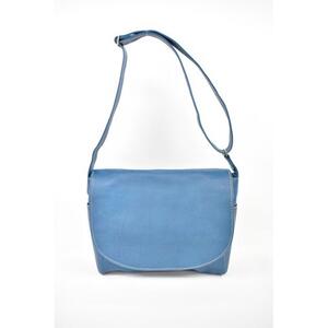 【minca】栃木レザーのショルダーバッグ01M 斜め掛け A4サイズ ソフトな手触り/Shoulder bag 01/M/ブルー　538【かばん ファッション 人気 おすすめ 】