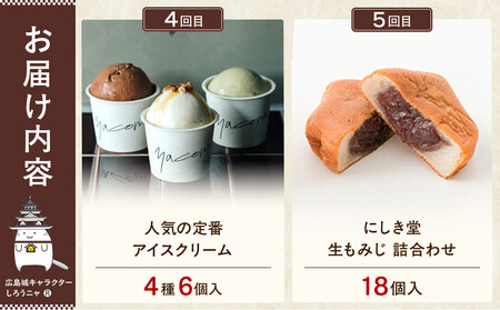 【定期便 全5回】ええじゃろひろしま便！　ぶちうまスイーツ定期便B