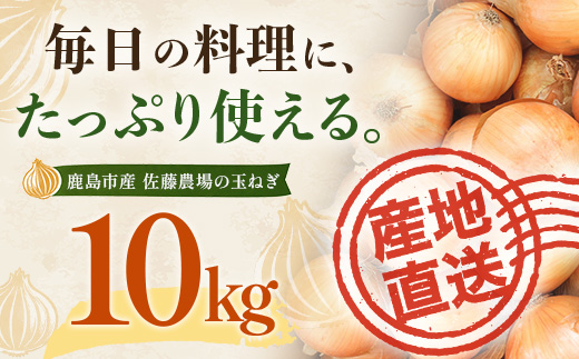B-916 ＼生産者直送／佐藤農場が育てた鹿島市産玉ねぎ 10kg｜ 鹿島市産 玉ねぎ 佐藤農場 産地直送 新鮮 野菜 大容量