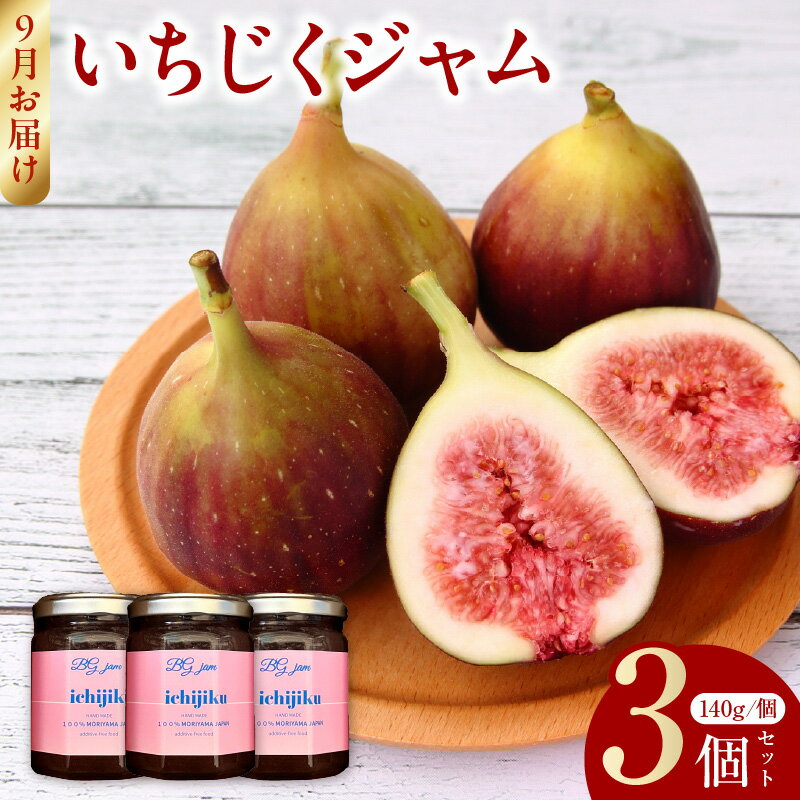 【ふるさと納税】9月お届け いちじくジャム 140g × 3個 セット 果物本来の味 いちじく CAFE BIG GATE コラボ オリジナル ジャム 赤いちじく ドーフィン 王道 ほどよい 甘み さっぱり 風味 トースト ヨーグルト お菓子作り お取り寄せ 滋賀県 守山市 送料無料