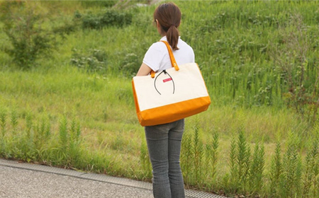 たっぷりトート＜赤＞ 横幅48cm×縦幅33cm×マチ20cm トートバッグ かばん トート バッグ 国産 帆布 赤 F6L-140