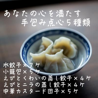 ふるさと納税 高取町 本格飲茶　特選点心セット5種(小籠包・エビ餃子2種・水餃子・カスタード団子)