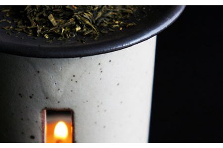 【美濃焼】茶香炉 さのか（粉引/白）【株式会社ロロ】美濃白川茶 インテリア おしゃれ  アロマ リビング 玄関 癒し [MBZ006]