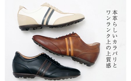 レザースニーカー 本革 カジュアルシューズ 5cmアップ シークレットスニーカー No.899 ホワイト 26.0cm