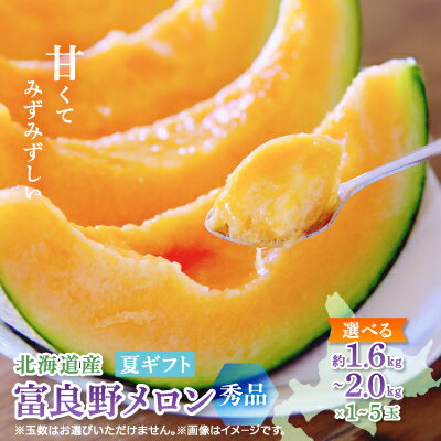 【ふるさと納税】【選べるサイズ/玉数/のし】富良野メロン(赤肉)夏ギフト【G1405350】