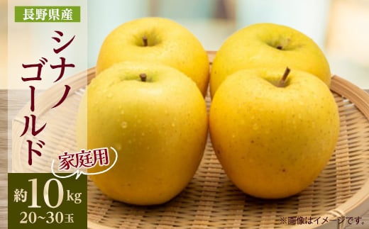 
                  【家庭用】 長野県産 りんご シナノゴールド 約10kg(20～30玉程度)【1574750】
                