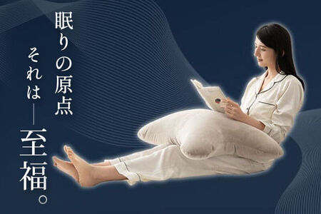 至福の睡眠 抱きしめピロー（グレー） 抱き枕 クッション ビーズ エムール EMOOR [まくら 枕 抱き枕 クッション ビーズ ゆったり セルフケア ボディピロー 腰当て 背当て 母の日 父の日 敬