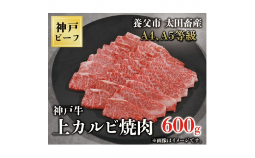 
神戸牛　上カルビ焼肉　600g【1441989】
