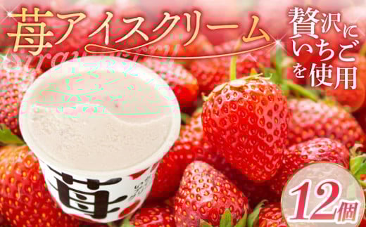苺アイスクリーム110ml✕12個 | アイスクリーム 人気 大容量 有名 アイスセット 詰め合わせ スイーツ ジェラート 久保田食品 高知県 南国市