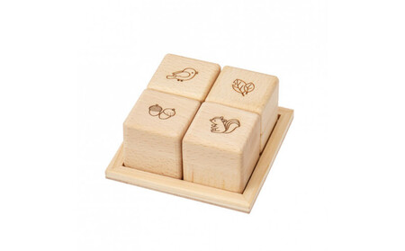 ＭＯＣＣＯ　森の音入りキューブ　木製玩具 木のおもちゃ 対象年齢6ヶ月から