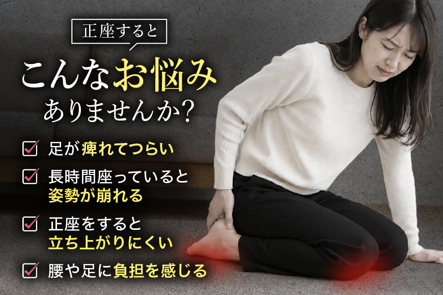 姿勢も良くなる正座クッション 正座 あぐら 座禅 瞑想 骨盤 立てる クッション 広島 安芸高田市