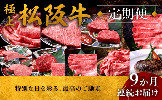 
            極上松阪牛 贅沢コース【定期便9ヵ月】（ヒレ・シャトーブリアン・サーロイン・赤身・霜降り・すき焼き・しゃぶしゃぶ・ハンバーグ・松阪牛 松坂牛 高級肉 霜降り肉 ブランド牛 国産牛 贈り物 ギフト 人気ふるさと納税 和牛 ふるさと納税おすすめ 肉おすすめ）【30-24】
          