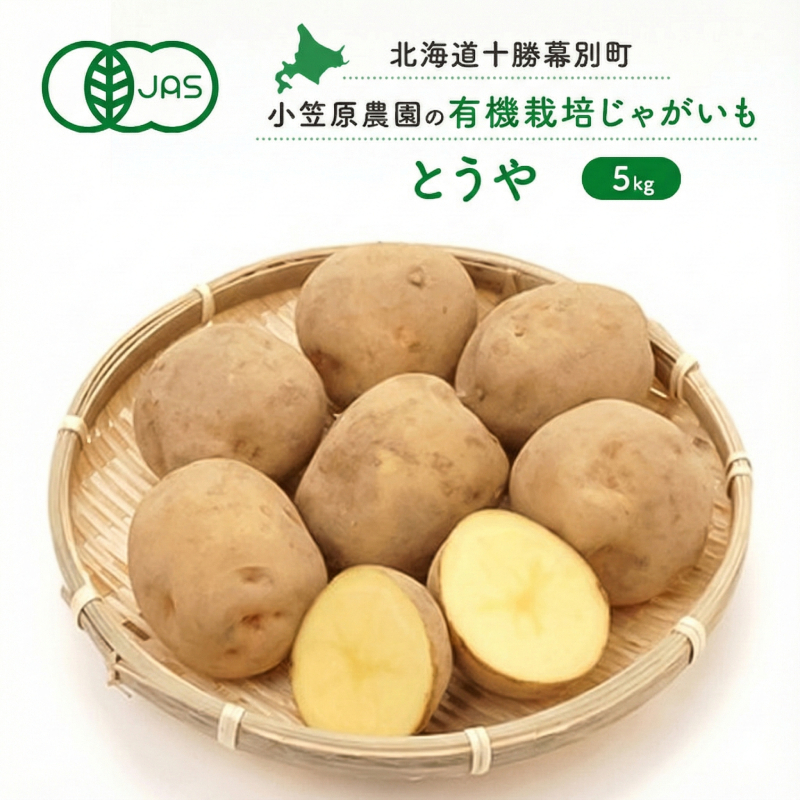小笠原農園の有機じゃがいも「とうや」5kg 北海道 十勝 幕別《2026年秋出荷先行予約》【 野菜 芋 じゃがいも とうや 】<br>