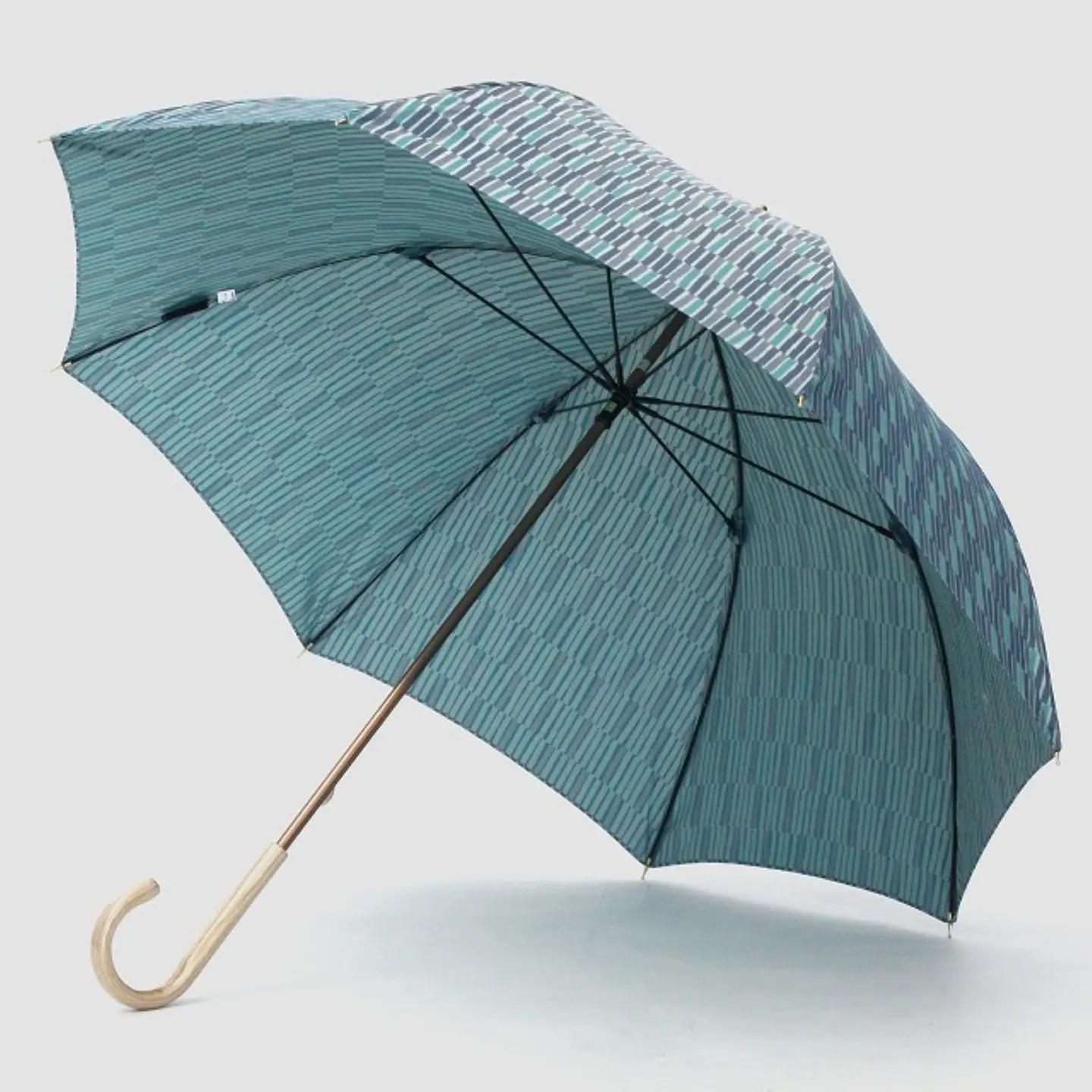 【槙田商店】晴雨兼用長傘　ノルディック　小枝　ブルー